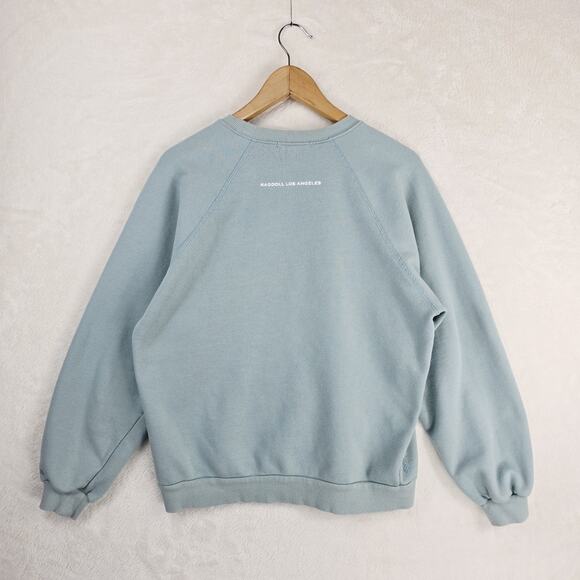 Ragdoll Los Angeles Sweatshirt Womens Medium Sage Green LA Embroidered - Picture 13 of 16